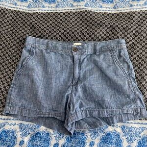 a.n.a Blue Jean Shorts with Distressed Detailing
